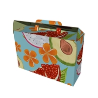 Dossiers en carton ondulé recyclables sur mesure pour l'emballage de fruits, légumes, cadres photo, avec poignée, estampage à chaud, cadeaux, carton kraft