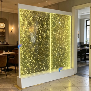 Mur d'eau à bulles LED personnalisé, fontaine d'intérieur pour la décoration de restaurants et de bureaux - Product Image 1