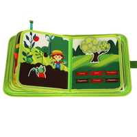 Livre d'activités sensorielles pour enfants sur le thème des animaux de la ferme, en feutre coloré, design personnalisé, livre silencieux pour bébés de 1 à 3 ans