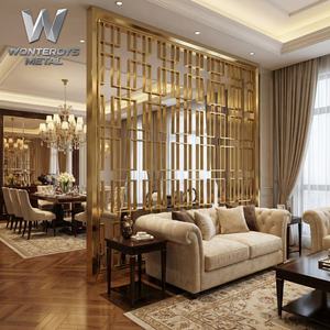 Divisor de Acero Inoxidable 304, Pantalla Metálica de Hierro Cortada con Láser, Dorado, OEM, para Diseño de Hoteles, Salones, Vestíbulos, Diseño de Interiores - Product Image 5