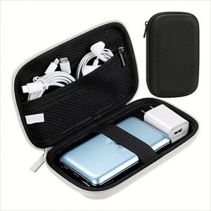 Étui de rangement rigide personnalisé en EVA, sac de voyage portable à fermeture éclair pour écouteurs, câbles USB, chargeur de batterie externe, gadgets numériques - Product Image 2