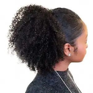 Dream.Iceの髪のホット販売卸売カーリーポニーテールエクステンション巾着ポニーテール黒人女性用人工毛エクステンション