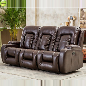 Sillón reclinable <span class=keywords><strong>de</strong></span> <span class=keywords><strong>3</strong></span> <span class=keywords><strong>plazas</strong></span> <span class=keywords><strong>de</strong></span> cuero negro, calidad <span class=keywords><strong>de</strong></span> lujo, hogar inteligente, respaldo alto, Control remoto eléctrico, sofá reclinable, venta para Filipinas - Product Image 6