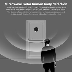 Vidéophone 2.4G WiFi 3MP Détection <span class=keywords><strong>de</strong></span> corps humain par radar 140 °   Caméra <span class=keywords><strong>de</strong></span> visionneuse <span class=keywords><strong>de</strong></span> <span class=keywords><strong>porte</strong></span> numérique avec angle <span class=keywords><strong>de</strong></span> <span class=keywords><strong>vue</strong></span>, vision nocturne et communication unidirectionnelle - Product Image 3