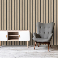Tira de madera acústica para decoración Interior, listones resistentes al fuego, a prueba de absorción de sonido, color negro, respetuoso con el medio ambiente, precio del panel