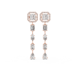 Pendientes de Diamantes con Corte Elegante para Mujer en Oro, Diamantes Cultivados en Laboratorio, Joyería Fina para Ocasiones Especiales y Bodas - Product Image 2