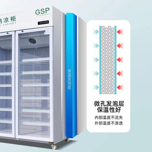 Réfrigérateur médical certifié GSP pour pharmacie, vitrine réfrigérée à double porte pour usage en pharmacie - Product Image 1