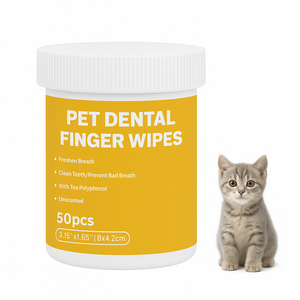 Échantillon gratuit 50 pièces lingettes de nettoyage des dents de chien lingettes dentaires pour animaux de compagnie - Product Image 4