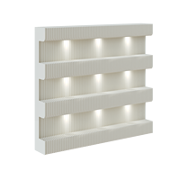 Paravent pliable Spazepaper, cloison de séparation, présentoir en papier kraft, support d'affichage haut de gamme avec éclairage pour les magasins et les stands d'exposition