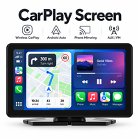 Layar Mobil Portabel Wireless CarPlay Android Auto, Layar Sentuh, Navigasi/Panggilan/Musik/Asisten Suara