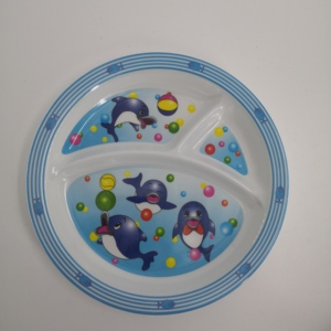 Plastic Carton <strong>Divided</strong> <strong>Plate</strong> 3 Compartments Customized Melamine <strong>Plates</strong> with Custom Printing - Product Image 5