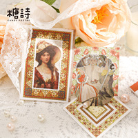 Cahier squelette de bordure rétro 30 pièces/paquet la merveilleuse histoire des fleurs série manuel matériel de décoration