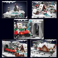 Moule King 12029 Train de Noël Fun Park Assemblé Modèle de Blocs de Construction Ensemble ABS Plastique Enfant Collection Cadeau Jouets