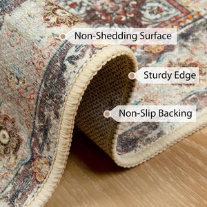 <span class=keywords><strong>Tappeto</strong></span> Pieghevole Lavabile Stampato Stile Americano Vintage per Soggiorno, <span class=keywords><strong>Camera</strong></span> da Letto e Studio - Product Image 5