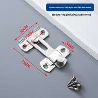 Loquet d'angle moderne à 90 degrés pour porte coulissante, antivol, en acier inoxydable, pour cage à animaux, accessoires de porte, garantie 5 ans