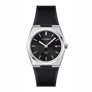 Reloj de Hombre Retro, Simple, Deportivo, de Negocios, Luminoso, con Calendario, Caja de Aleación de Cuarzo, Esfera de Vidrio, Correa de Silicona - Product Image 1