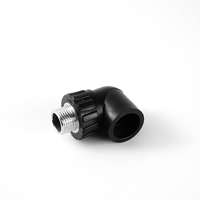 Adaptor siku 90 derajat 3/4 cara, tekanan tinggi perlengkapan HDPE permukaan halus dengan berbagai Gas