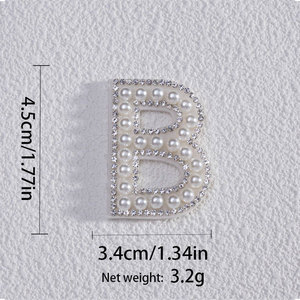 New Pearl <strong>Letter</strong> Hot Melt <strong>Adhesive</strong> Iron-On Embroidered Sequins Stamping Sticker 26 <strong>Letters</strong> Canvas Self-<strong>adhesive</strong> Patch - Product Image 4