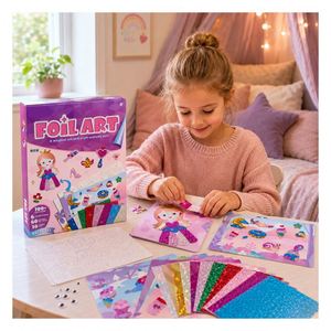 Lot de cartes à peindre en EVA scintillantes pour projets créatifs de mode princesse, jouet de voyage fait main pour jeunes filles - Product Image 4