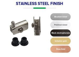 स्टेनलेस स्टील ग्लास दरवाजा पिवट आधुनिक घरेलू हार्डवेयर के लिए नरम करीबी फर्नीचर फिटिंग फिटिंग - Product Image 5