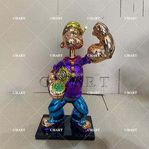 Escultura Pop Art Personalizada de Figura Famosa del Fútbol, Estatua de Popeye con Electroplacado, Nueva Llegada, Escultura de Popeye para Decoración del Hogar - Product Image 3