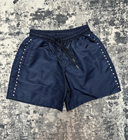 Pantalones Cortos de Verano para Hombre, de Alta Calidad, Marca Street Wear, Color Personalizado, con Pedrería, de Poliéster