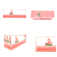 Service personnalisé créatif Liquid Motion acrylique Rectangle Vague Poids du papier Anniversaire Décoration intérieure Jouet de bureau