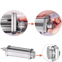 Accessoire pour batteur sur socle KitchenAid : Machine à pâtes, rouleau à spaghetti, coupe-fettuccine, presse à nouilles, outils à pâtes en acier inoxydable