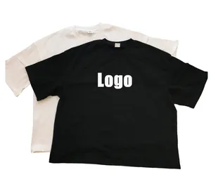 T-Shirt squadrata 240 G T-Shirt squadrata personalizzata in bianco T-Shirt 100% in cotone T-Shirt da uomo in tinta unita