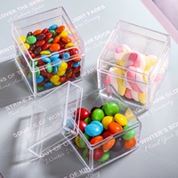 Boîte en plastique acrylique, stockage de cadeaux de jouets de petits bijoux de pilules de bonbons, boîte d'affichage transparente avec couvercle