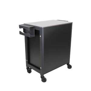 Moderne Zwarte Roestvrijstalen Tattoo Station <span class=keywords><strong>Trolley</strong></span> Rollende Schoonheidstoolwagen Met Stijlvolle Tattoo-Standaard - Product Image 3