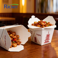 Boîtes à nouilles en gros, contenants à emporter étanches de qualité alimentaire pour nouilles, riz frit et livraison