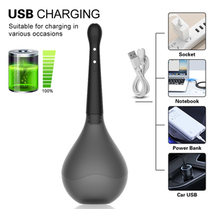 Thuốc xổ bóng đèn Kit cho đại tràng làm sạch 7.6oz hậu môn douches cho nam giới phụ nữ và du lịch tắm Enema cho hầu hết các vòi sen hệ thống (màu đen) - Product Image 3