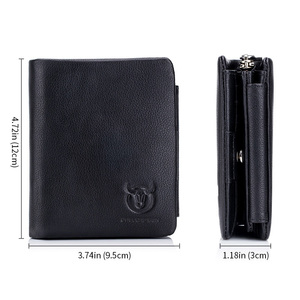 BULLCAPTAIN Portafoglio Uomo in Vera <span class=keywords><strong>Pelle</strong></span> RFID Stile Retrò con Cerniera, Porta Carte e Pochette in <span class=keywords><strong>Pelle</strong></span> Pieno Fiore - Product Image 6
