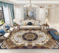 Tapis Bohème Floral en Polyester, Fabrication Mécanique, Luxe Moderne, Écologique, Antidérapant, Résistant au Feu, Convient aux Animaux Domestiques, Prix Bas, Vente Chaude
