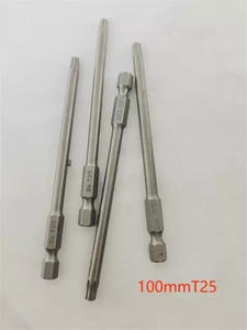 T25 an ninh bit thiết lập giả mạo bằng chứng tuốc nơ vít khoan bit từ Torx phẳng đầu 1/4 "Hex điều khiển bit 100 mét chiều dài - Product Image 4
