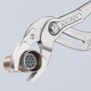 KNIPEX 81 03 250 Alicates para sifones y conectores con revestimiento de plástico antideslizante, cromados, 250 mm - Product Image 4