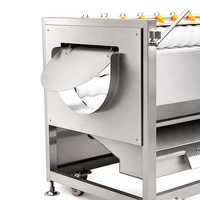 Machine industrielle de lavage et de pelage de pommes de terre, carottes, gingembre, radis, igname, navetteuse, 380V, 7 brosses