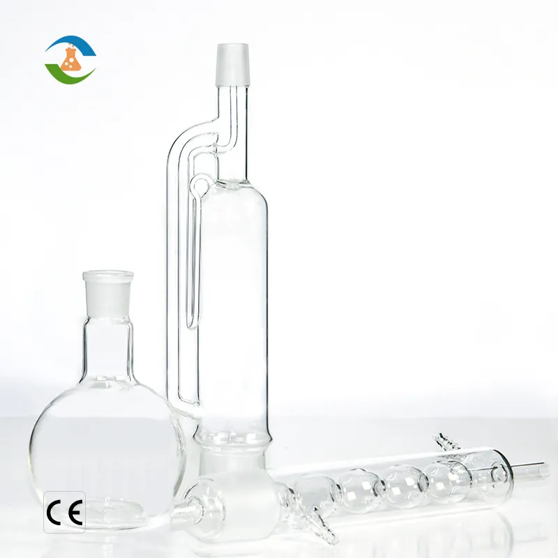 Soxhlet Aparato de extracción utilizado en cristalería de laboratorio