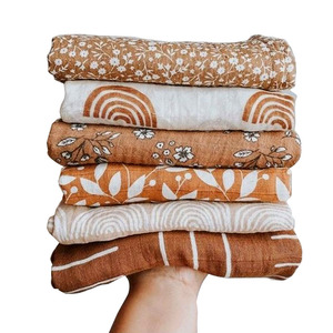 PEHR Organic Muslin Cotton Swaddle – Follow Me Elephant Print, 47" X 47" Baby Blanket - View #5