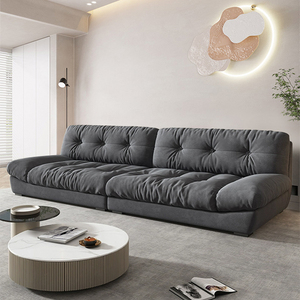Ý tối giản Kem <span class=keywords><strong>sofa</strong></span> ánh sáng sang trọng rắn gỗ khung cắt <span class=keywords><strong>sofa</strong></span> đơn giản hiện đại phòng khách vải <span class=keywords><strong>sofa</strong></span> - Product Image 5