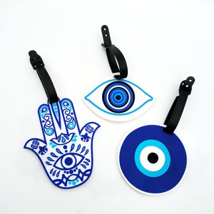 Étiquette <span class=keywords><strong>de</strong></span> bagage <span class=keywords><strong>de</strong></span> <span class=keywords><strong>voyage</strong></span> en silicone PVC souple avec logo personnalisé, mode promotionnelle, accessoires d'étiquettes <span class=keywords><strong>de</strong></span> bagage multicolores écologiques - Product Image 4