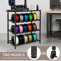 Support d'imprimante 3D JH-Mech avec étagère de rangement, robuste, multi-bobines, portable, réglable, en métal, pour garage, support de filament d'imprimante 3D