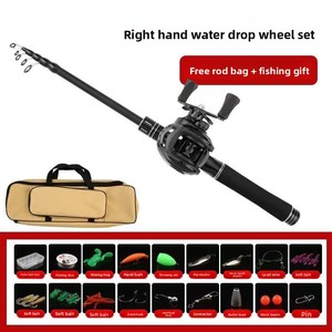 Canne à pêche télescopique portable en fibre de verre 4 sections, spinning/casting, 1-2m, rigide, <span class=keywords><strong>pour</strong></span> <span class=keywords><strong>la</strong></span> pêche en voyage et <span class=keywords><strong>la</strong></span> pêche au bar - Product Image 3