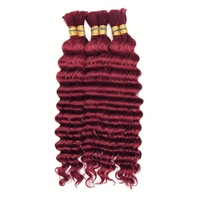Capelli Vergini Brasiliani Ricci 10A, 100g, Onda Profonda, Extension per Trecce Boho, Capelli Umani per Intrecciare Senza Trama