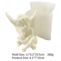 Moule 3d en Silicone pour bougie De savon parfumé, ailes d'ange ravissantes pour bébé, accessoires Photo, décoration De la maison, DM473