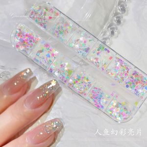 MAFANAILS สติ๊กเกอร์ติดเล็บลายหรูหรา 3 มิติ แบบกระดาษพลาสติก ลายก้อนน้ำแข็ง ลูกกวาด กลิตเตอร์ รูปหัวใจ ดาว ประกายรุ้ง ติดง่าย - Product Image 2