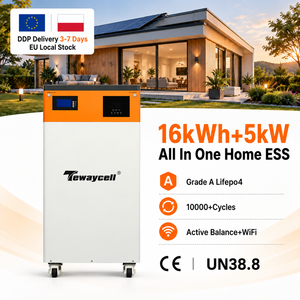 Système de stockage d'énergie solaire tout-en-un Tewaycell 16 kWh 5 kW, batterie LifePo4 51,2 V 314 Ah avec onduleur MPPT, livraison DDP en Pologne (UE) - Product Image 1