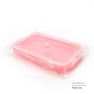 Microwave Bpa Free Foldable <b>Collapsible</b> Lunch Bento Box Cute Food <b>Storage</b> Container Silicone for Kids Children's Adult - Product Image 6
