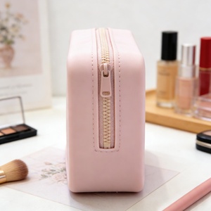 New Arrival Custom Fashion Cosmetic Bag Large Capacity Portable Water Resistant Silicone Zipper Handled for Women <b>Travel</b> <b>Handbag</b> - Product Image 3